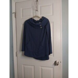 Womens Soft Surroundings Cowl Neck Pullover  With Buttons Size Small